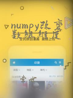numpy改变数组维度