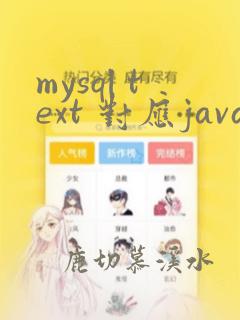 mysql text 对应java