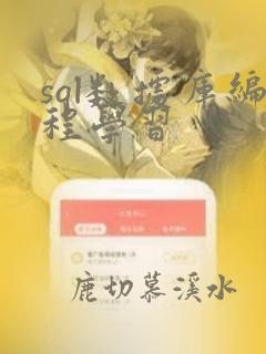 sql数据库编程学习