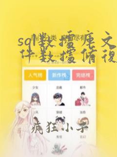 sql数据库文件数据修复