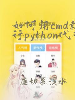 如何用cmd执行python代码