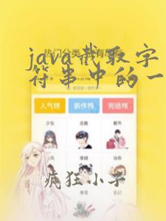 java截取字符串中的一个字符