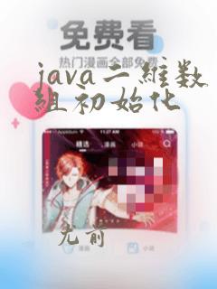 java二维数组初始化