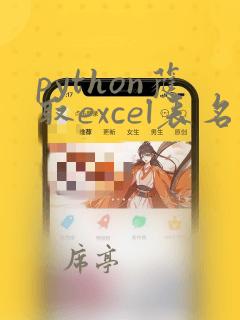 python获取excel表名