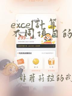 excel计算不同项目的求和