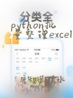 python批量整理excel数据