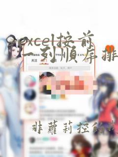 excel按前一列顺序排序