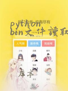 python bin文件读取