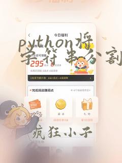 python将字符串分割