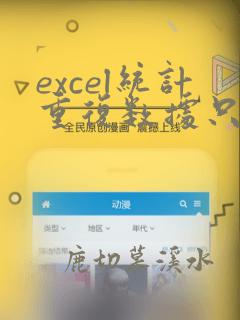 excel统计重复数据只计数一次