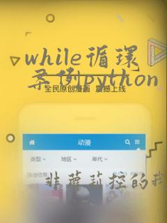 while循环案例python