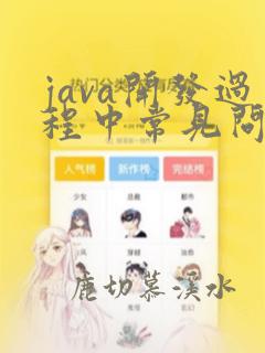 java开发过程中常见问题