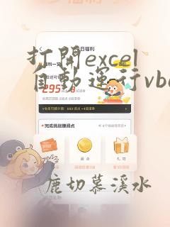 打开excel自动运行vba