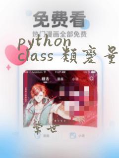 python class 类变量