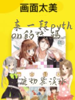 来一段python的代码