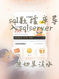 sql数据库导入sqlserver
