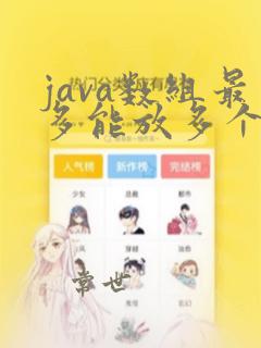 java数组最多能放多个个数