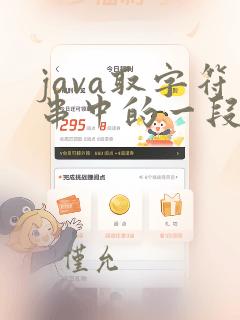 java取字符串中的一段