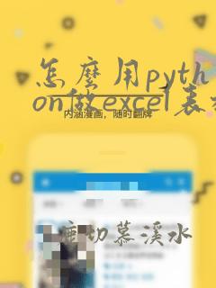 怎么用python做excel表格