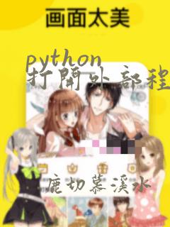 python 打开外部程序