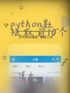 python数组取前10个
