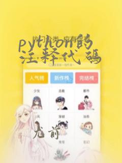python的注释代码