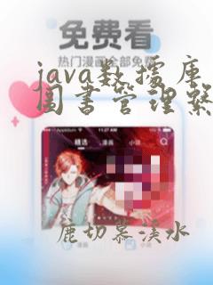 java数据库图书管理系统