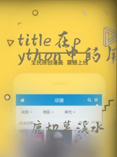 title在python中的用法