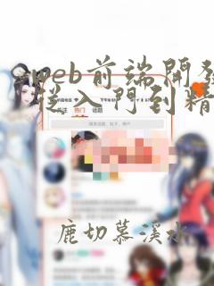 web前端开发从入门到精通