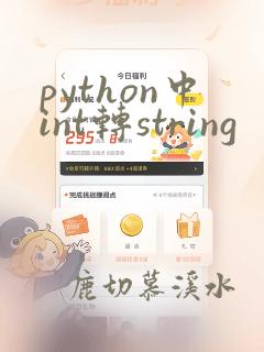 python中int转string