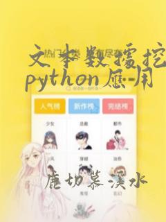 文本数据挖掘与python应用