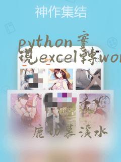 python实现excel转word
