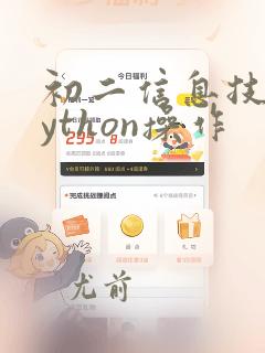初二信息技术python操作