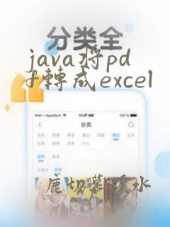 java将pdf转成excel