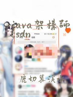 java架构师csdn
