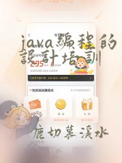 java编程的设计培训