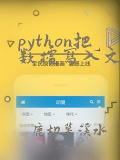python把数据写入文件