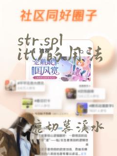 str.split()的用法