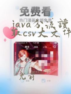 java分流读取csv大文件