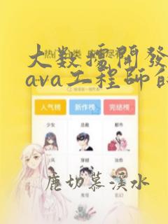 大数据开发和java工程师的去吧