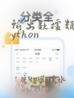 输出数据类型python