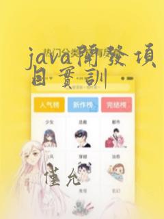 java开发项目实训