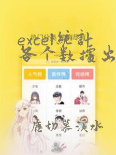 excel统计各个数据出现的次数