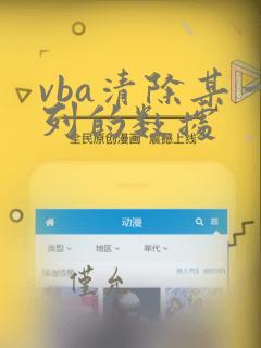 vba清除某一列的数据