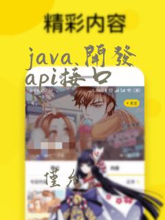 java 开发api接口