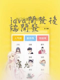 java开发后端开发