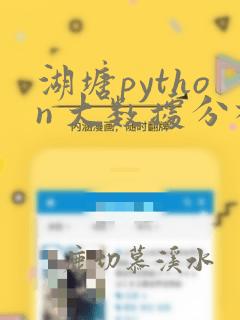 湖塘python 大数据分析