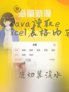 java读取excel表格内容