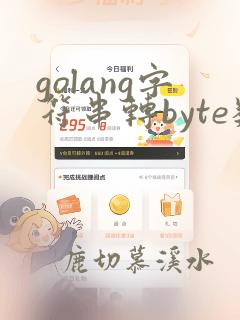 golang字符串转byte数组