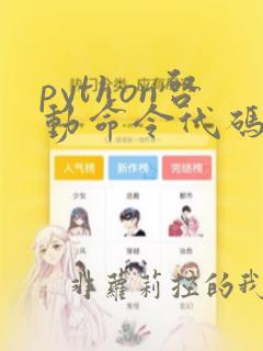 python启动命令代码